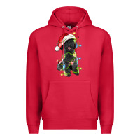 Cardinal christmas black poodles dog Premium Hoodie - LillyAllenDesigns