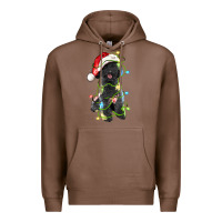 Chestnut christmas black poodles dog Premium Hoodie - LillyAllenDesigns