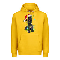 Lemon christmas black poodles dog Premium Hoodie - LillyAllenDesigns