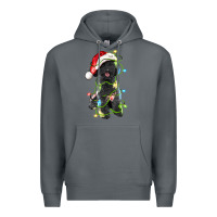 Rock christmas black poodles dog Premium Hoodie - LillyAllenDesigns
