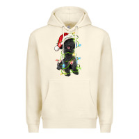 Sandshell christmas black poodles dog Premium Hoodie - LillyAllenDesigns