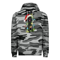 Slate Camo christmas black poodles dog Premium Hoodie - LillyAllenDesigns
