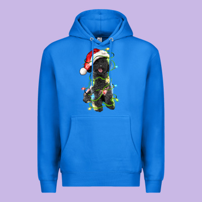 Christmas Black Poodles Dog Premium Hoodie Designed By Lillyallendesigns