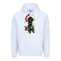 White christmas black poodles dog Premium Hoodie - LillyAllenDesigns