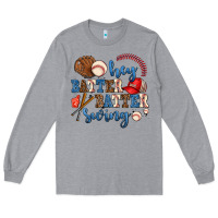 Heather Grey hey batter batter swing Long Sleeve Tee - AdoDesignShop