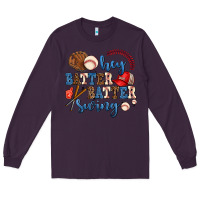 Plum hey batter batter swing Long Sleeve Tee - AdoDesignShop