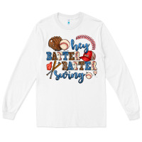 White hey batter batter swing Long Sleeve Tee - AdoDesignShop