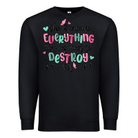Black she overcame everything that was meant to destroy Premium Sweatshirt - MaliasSmallBusiness