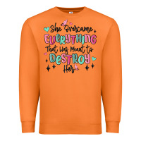 Carrot she overcame everything that was meant to destroy Premium Sweatshirt - MaliasSmallBusiness