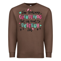 Chestnut she overcame everything that was meant to destroy Premium Sweatshirt - MaliasSmallBusiness