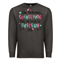Smoke she overcame everything that was meant to destroy Premium Sweatshirt - MaliasSmallBusiness