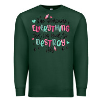 Sports Green she overcame everything that was meant to destroy Premium Sweatshirt - MaliasSmallBusiness