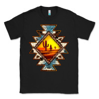 Black cowhide leopard sunset aztec Classic Tee - JahusDesignShop