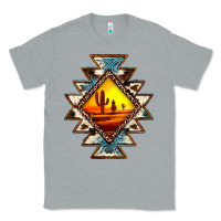 Heather Grey cowhide leopard sunset aztec Classic Tee - JahusDesignShop