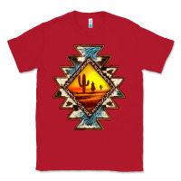 Red cowhide leopard sunset aztec Classic Tee - JahusDesignShop