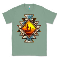 Sage cowhide leopard sunset aztec Classic Tee - JahusDesignShop