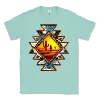 Seafoam cowhide leopard sunset aztec Classic Tee - JahusDesignShop