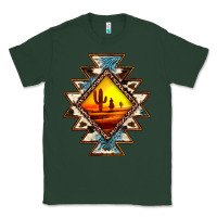 Sports Green cowhide leopard sunset aztec Classic Tee - JahusDesignShop