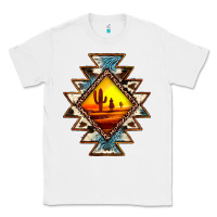 White cowhide leopard sunset aztec Classic Tee - JahusDesignShop