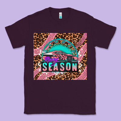 Pink Racing Car Classic Tee Designed By Adodesignshop