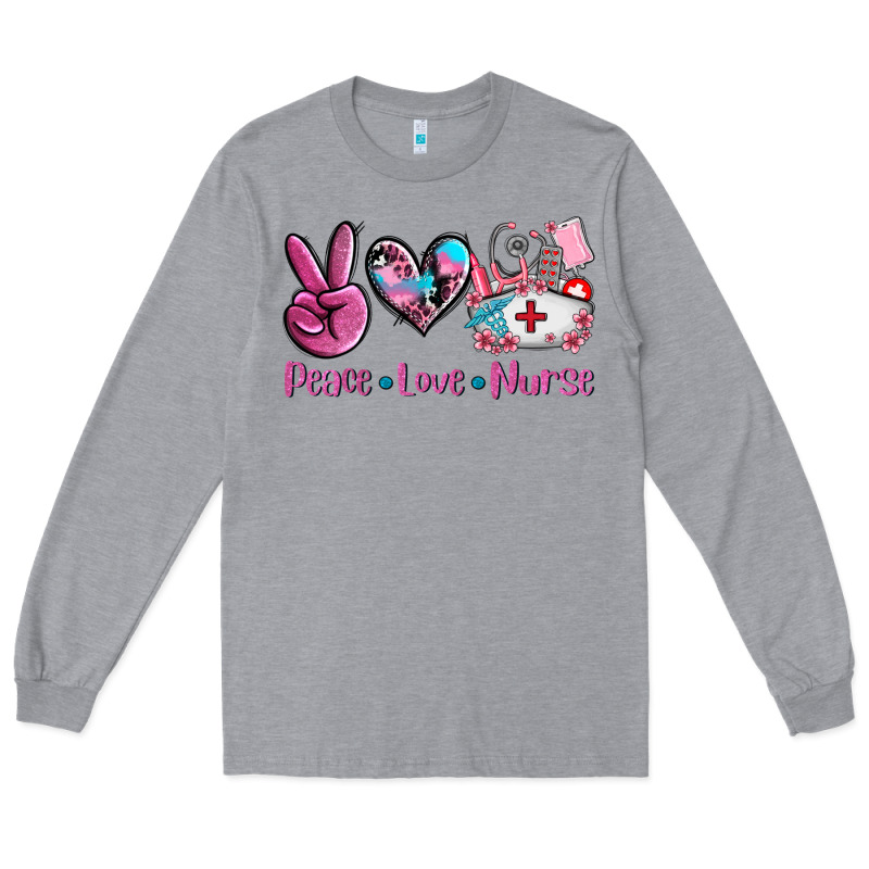 Peace Love Nurse Long Sleeve Tee by AdoDesignShop | Teevron