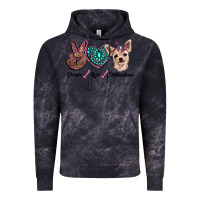 Cloud Black peace love chihuahua Vintage Hoodie - RanaPortraitStore