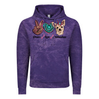 Cloud Purple peace love chihuahua Vintage Hoodie - RanaPortraitStore