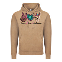 Vintage Coffee peace love chihuahua Vintage Hoodie - RanaPortraitStore