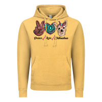 Peace Love Chihuahua Vintage Hoodie | Teevron