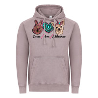 Vintage Zinc peace love chihuahua Vintage Hoodie - RanaPortraitStore
