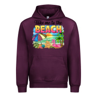 Mauve Wine take me to the beach Urban Hoodie - NancyCooperArtShop