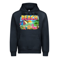 Navy take me to the beach Urban Hoodie - NancyCooperArtShop