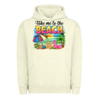 Pigment Pistachio take me to the beach Urban Hoodie - NancyCooperArtShop