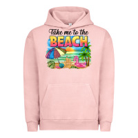Pigment Salmon take me to the beach Urban Hoodie - NancyCooperArtShop