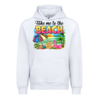 White take me to the beach Urban Hoodie - NancyCooperArtShop