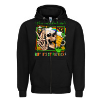 Black when you're dead inside but it's st patricks Zipper Hoodie - Jasminsmagicworld