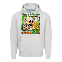 Dove Grey when you're dead inside but it's st patricks Zipper Hoodie - Jasminsmagicworld