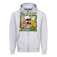 Heather Grey when you're dead inside but it's st patricks Zipper Hoodie - Jasminsmagicworld