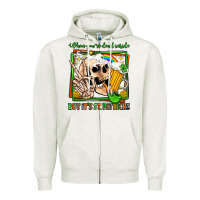 Oatmeal Heather when you're dead inside but it's st patricks Zipper Hoodie - Jasminsmagicworld