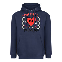 Navy mama's valentine Heavyweight Hoodie - MaliasSmallBusiness