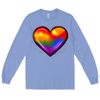 Colony Blue pride heart Long Sleeve Tee - JahusDesignShop
