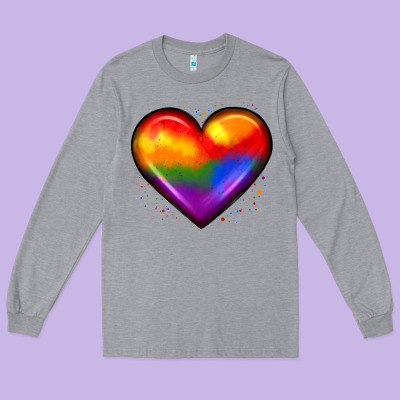Pride Heart Long Sleeve Tee Designed By Jahusdesignshop