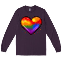 Plum pride heart Long Sleeve Tee - JahusDesignShop