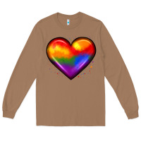 Toasted Coconut pride heart Long Sleeve Tee - JahusDesignShop