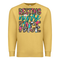Antique Gold resting nurse face Premium Sweatshirt - NancyCooperArtShop