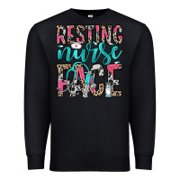 Black resting nurse face Premium Sweatshirt - NancyCooperArtShop