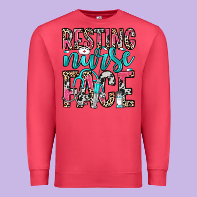 Resting Nurse Face Premium Sweatshirt Designed By Nancycooperartshop