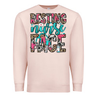 Pale Pink resting nurse face Premium Sweatshirt - NancyCooperArtShop