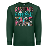 Sports Green resting nurse face Premium Sweatshirt - NancyCooperArtShop