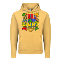 Vintage Mustard be the light Vintage Hoodie - Zillion Design Studio